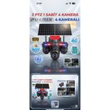 Pulnix 4 KAMERALI 3 PTZ SOLAR KAMERA 4G AOV TEKNOLOJİSİ 7/24 SÜREKLİ KAYIT 6015
