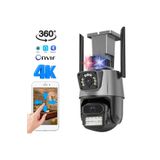 Pulnix Çift Kameralı 8MP Polis Çakarlı Wifi Hareket algılama Ultra HD Dijital Zoomlu Güvenlik Kamerası