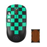 Pulsar Gaming Gears [Pulsar x Demon Slayer X2V2 Orta Kablosuz Oyun Faresi, 4K PC Fare Mac Bilgisayar Faresi, Optik Koleksiyon Faresi, 26000 DPI, KAMADO TANJIRO (Superglide ve 4K dongle Dahil)