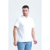 Pulur.co Beyaz Kısa Kollu Kapüşonlu Oversize Sweatshirt - XL