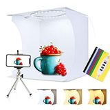 PULUZ 30 cm Taşınabilir Halka Işık Fotoğraf Stüdyosu Işık Kutusu, Fotoğraf Çekim Işığı Çadır Seti, Beyaz Aydınlatma Softbox 80 LED Işık+6 Arka Plan Ürün Gösterimi