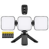 Puluz PU529B 3x 64 LED Light 5W 800 Lümen Sürekli Işık Mini Tripod ve Kumanda