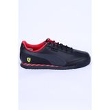 Puma 308067-01 Ferrrari Roma Via Deri Rahat Taban Siyah-Kırmızı Günlük Erkek Spor Ayakkabı - Siyah - Kırmızı