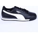 Puma 353572-11 Roma Deri Ortopedik Taban Siyah-Beyaz Sneaker Günlük Erkek Spor Ayakkabı - Siyah - Beyaz