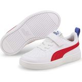 Puma 385836-05 Rickie Ac Ps Ortopedik Beyaz-Kırmızı Çocuk Spor Ayakkabı Erkek Çocuk İçin Konforlu Tasarım - Beyaz - Kırmızı
