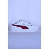 Puma 395017 07 Carina 2.0 Lux Bağcıklı Ortapedik Taban Kırmızı Detay Çizgili Beyaz Kadın Günlük Ayakkabı