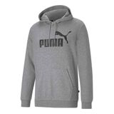 Puma 586688 ESS Big Logo Hoodie Erkek Kapüşonlu Sweatshirt GRİ