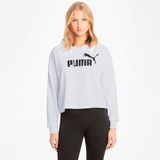 Puma 58687002 Essentials Cropped Logo TR Beyaz Kadın Kapüşonlu Sweatshirt