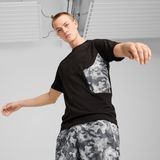Puma 628047-01 Siyah Tech Allover Print Erkek T-Shirt