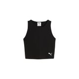 Puma 629765-01 Wardrobe Ess Ribbed Crop Top Kadın T-Shirt Siyah