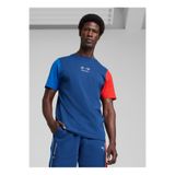 Puma 63073504 BMW MMS CAR GRAPHIC TEE 2 Mavi Yuvarlak Yaka Regular Fit Baskılı Erkek T-Shirt