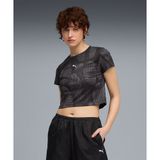 Puma 632145-01 Siyah Dare To Aop Baby Tee Kadın T-Shirt