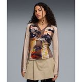 Puma 632369-41 Kahverengi X Kidsuper Long-Sleeve Jersey Kadın T-Shirt