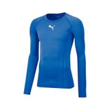 Puma 65592002 Liga Baselayer Tee LS Mavi Erkek Futbol Uzun Kollu Antrenman Üstü
