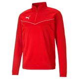 Puma 65739401 Kırmızı Teamrise 1/4 Zip Top Erkek Futbol Antrenman Uzun Kollu T-shirt