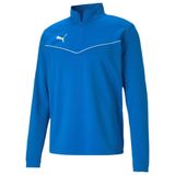 Puma 65739402 Mavi Teamrise 1/4 Zip Top Erkek Futbol Antrenman Uzun Kollu T-shirt