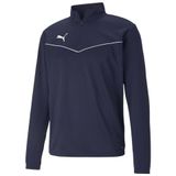 Puma 65739406 Lacivert Teamrise 1/4 Zip Top Erkek Futbol Antrenman Uzun Kollu T-shirt