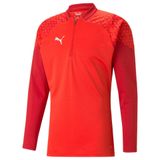 Puma 65798201 Kırmızı Teamcup Training 1/4 Zip Top Erkek Futbol Uzun Kollu Antrenman Üstü