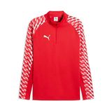 Puma 65972401 Teamliga26 Training 1/4 Zip Kırmızı Futbol Antrenman Uzun Kollu Erkek T-shirt