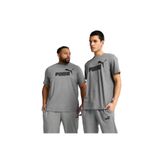Puma 68253203 Essential No 1 Gri Günlük Stil Erkek T-Shirt