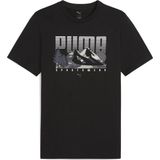 Puma 68482801 Graphics Mountain Siyah Günlük Stil Erkek T-shirt