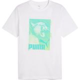 Puma 68483602 Graphics Photoprint Tee Erkek Spor Tişört - L - Beyaz
