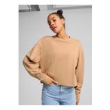 Puma 68505863 HER Relaxed Crew Krem Yuvarlak Yaka Regular Fit Düz Kadın Sweatshırt