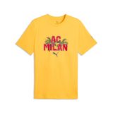 PUMA Ac Mılan Ftblculture Erkek Tişört,Sunny Yellow-For All Time Red M