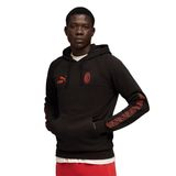 Puma Ac Mılan Kıng Erkek Kapüşonlu Sweatshırt,Puma Black-Red Fire Xl