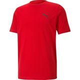 Puma ACTIVE SMALL LOGO TEE Kırmızı Erkek Kısa Kol T-Shirt - Kırmızı - Beyaz