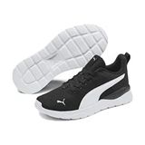 Puma Anzarun Lite Unisex Siyah Spor Ayakkabı Düz Taban Tekstil Malzeme ile Günlük Kullanım İçin - Siyahbeyaz
