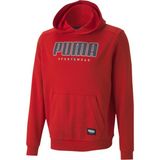 PUMA ATHLETICS Erkek Kapüşonlu Sweatshirt - Kırmızı