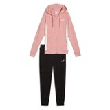 PUMA Bayan Kapüşonlu Sweat Suit TR cl Örme Takım Elbise, Pembe Meyve,