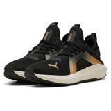 PUMA Bayan Softride Enzo 5 Metallic Wn's Sokak Koşu Ayakkabısı, Puma Siyah Sıcak Beyaz PUMA Altın, 38.5 EU, numeric_38_point_5