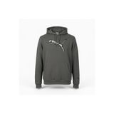 PUMA Blank Base Erkek Kapüşonlu Sweatshirt, Gri, L Beden