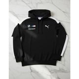 Puma BMW M Motorsport Kapüşonlu Erkek Geniş Kesim Düz Desenli Sweatshirt Sezonluk - Puma Black - XL