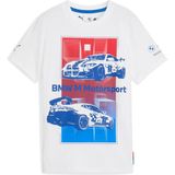 Puma Bmw M Motorsport Kıds Block Genç Tişört - 11 - 12 Yaş - Beyaz