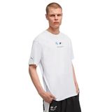 Puma BMW MMS ESS+ Logo Tee II P Beyaz Erkek T-Shirt, Yuvarlak Yaka, Regular Fit, XL Beden XL
