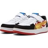 Puma Caven 2.0 Hotwheelsac+Ps Kadın Çocuk Spor Ayakkabı Düz Taban Nefes Alabilir Yapı ile Koşu ve Yürüyüş İçin İdeal - Siyah - Kırmızı - Sarı