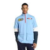 Puma Childhood Dreams Erkek Mavi Dik Yaka Sweatshirt, XL
