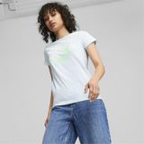 Puma Classics Logo Infill Kadın Tişört 62274669 - Mavi - XS