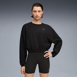 Puma Cloudspun Crew Kadın Siyah Bisiklet Yaka Sweatshirt