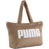 Puma Core Fur Shopper Kadın Omuz Çantası Bej Renk Yumuşak Dokulu Kullanım için Uygun