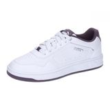 Puma Court Classy-Puma White-Midnight Plum-Puma Silver Low Kadın Bot
