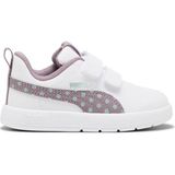 Puma Courtflex V3 Dotty V Inf Beyaz Kız Çocuk Yürüyüş Ayakkabısı Kauçuk Taban Suni Deri - Beyaz - Gri