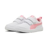 PUMA Courtflex V3 Dotty V PS Kız Çocuk Spor Ayakkabı, White-Pinkscape-Silver Mist, 34