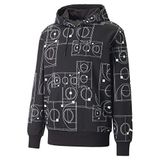 Puma Courtside Booster Kapüşonlu Sweatshirt, Erkek, Siyah, XS