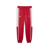 PUMA Erkek dokuma pantolon Ferrari Mt7 Track Pants, Kırmızı (Rosso Corsa Red), S