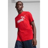 Puma Erkek Kısa Kol T-Shirt Kırmızı No. 1 Logo %100 Pamuklu Nefes Alabilir Kumaş ile Tasarlandı - 2XL