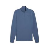 PUMA Erkek M Cloudspun 1/4 Zip T-shirt Dark Indigo Heather L